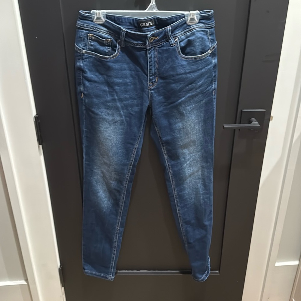 Dk blue stretch jeans